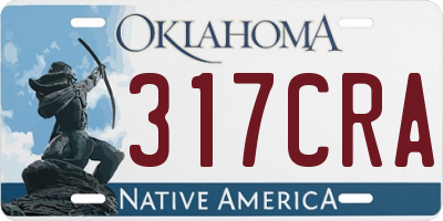 OK license plate 317CRA
