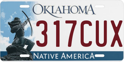 OK license plate 317CUX