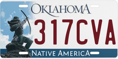 OK license plate 317CVA