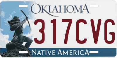 OK license plate 317CVG
