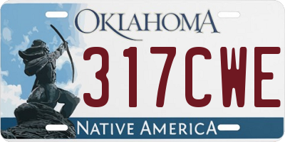 OK license plate 317CWE
