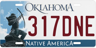 OK license plate 317DNE