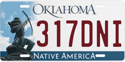 OK license plate 317DNI
