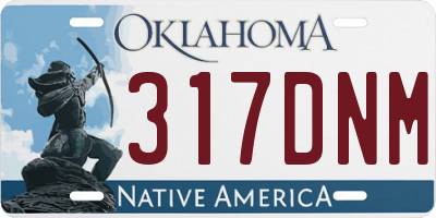 OK license plate 317DNM