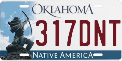 OK license plate 317DNT