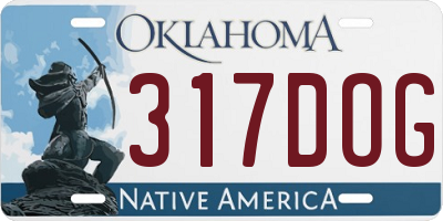 OK license plate 317DOG