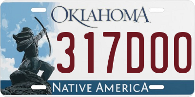 OK license plate 317DOO