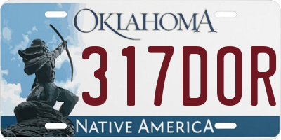 OK license plate 317DOR