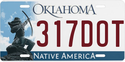 OK license plate 317DOT