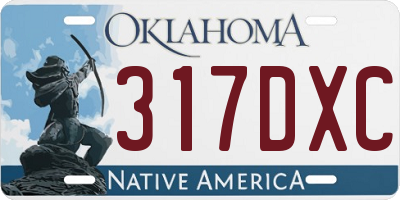 OK license plate 317DXC