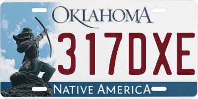 OK license plate 317DXE