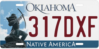OK license plate 317DXF