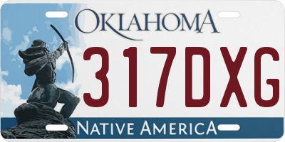 OK license plate 317DXG