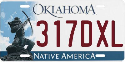OK license plate 317DXL