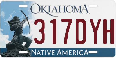 OK license plate 317DYH