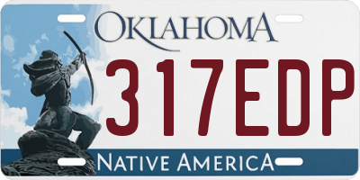 OK license plate 317EDP