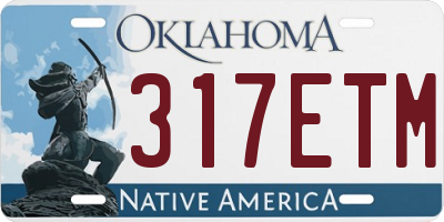 OK license plate 317ETM