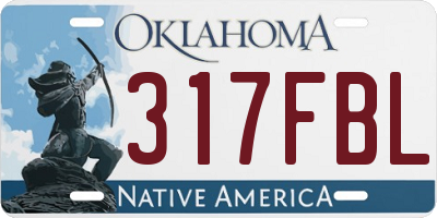 OK license plate 317FBL