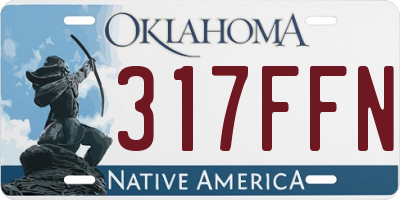 OK license plate 317FFN