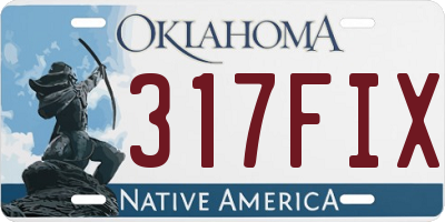 OK license plate 317FIX