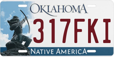 OK license plate 317FKI