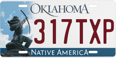 OK license plate 317TXP