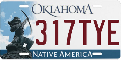 OK license plate 317TYE