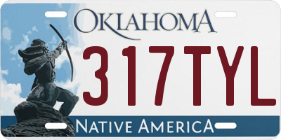 OK license plate 317TYL