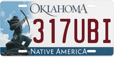 OK license plate 317UBI
