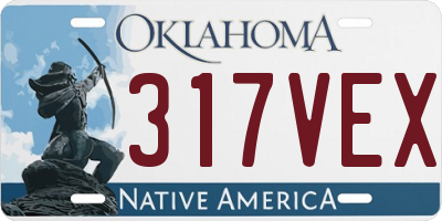 OK license plate 317VEX