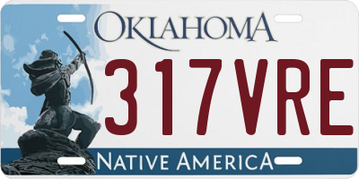 OK license plate 317VRE