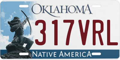 OK license plate 317VRL