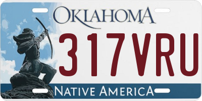 OK license plate 317VRU