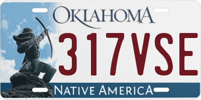 OK license plate 317VSE