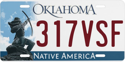 OK license plate 317VSF