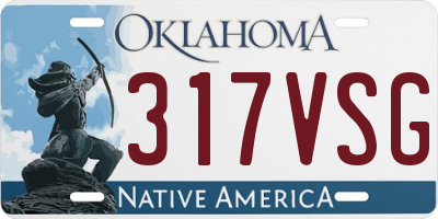 OK license plate 317VSG