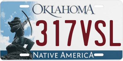 OK license plate 317VSL