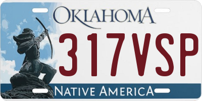 OK license plate 317VSP