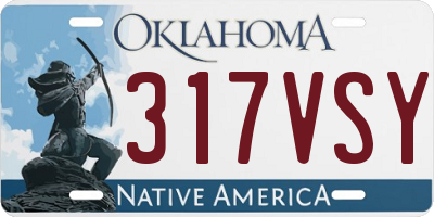 OK license plate 317VSY