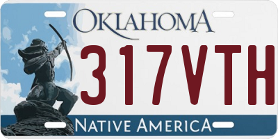 OK license plate 317VTH
