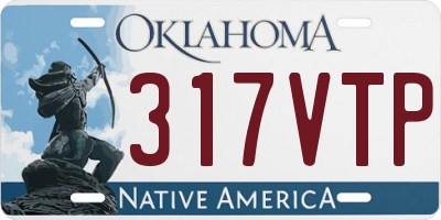 OK license plate 317VTP