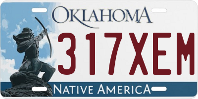 OK license plate 317XEM