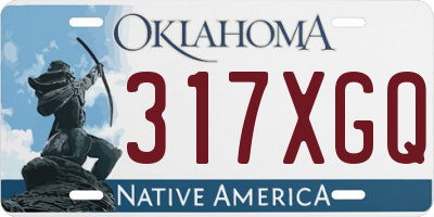 OK license plate 317XGQ
