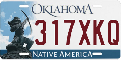 OK license plate 317XKQ