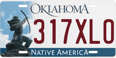 OK license plate 317XLO