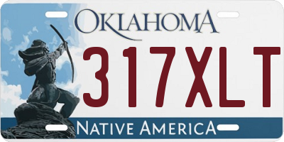 OK license plate 317XLT
