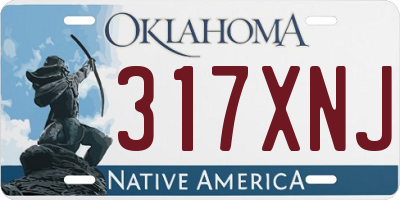 OK license plate 317XNJ