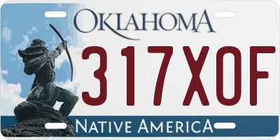 OK license plate 317XOF