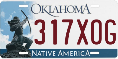 OK license plate 317XOG
