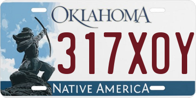 OK license plate 317XOY